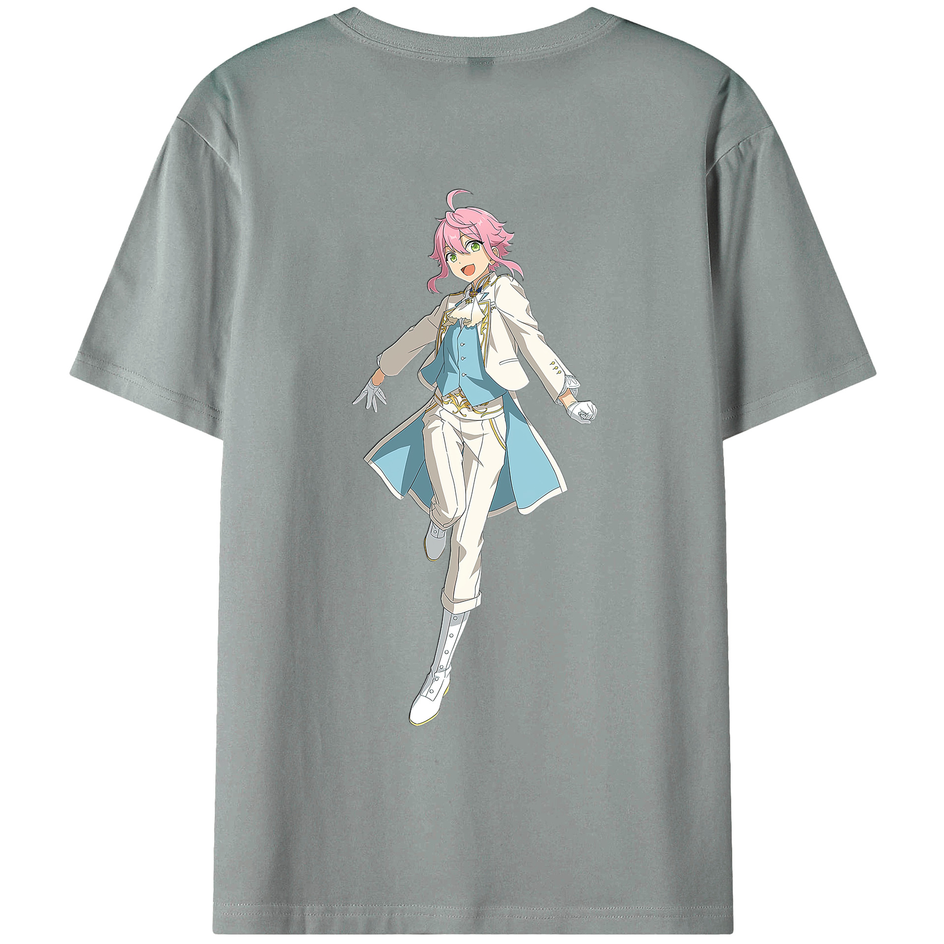 （画像用） あんさんぶるスターズ! Ensemble Stars 綿100％ メンズ半袖Tシャツ（バックプリント） 通気性